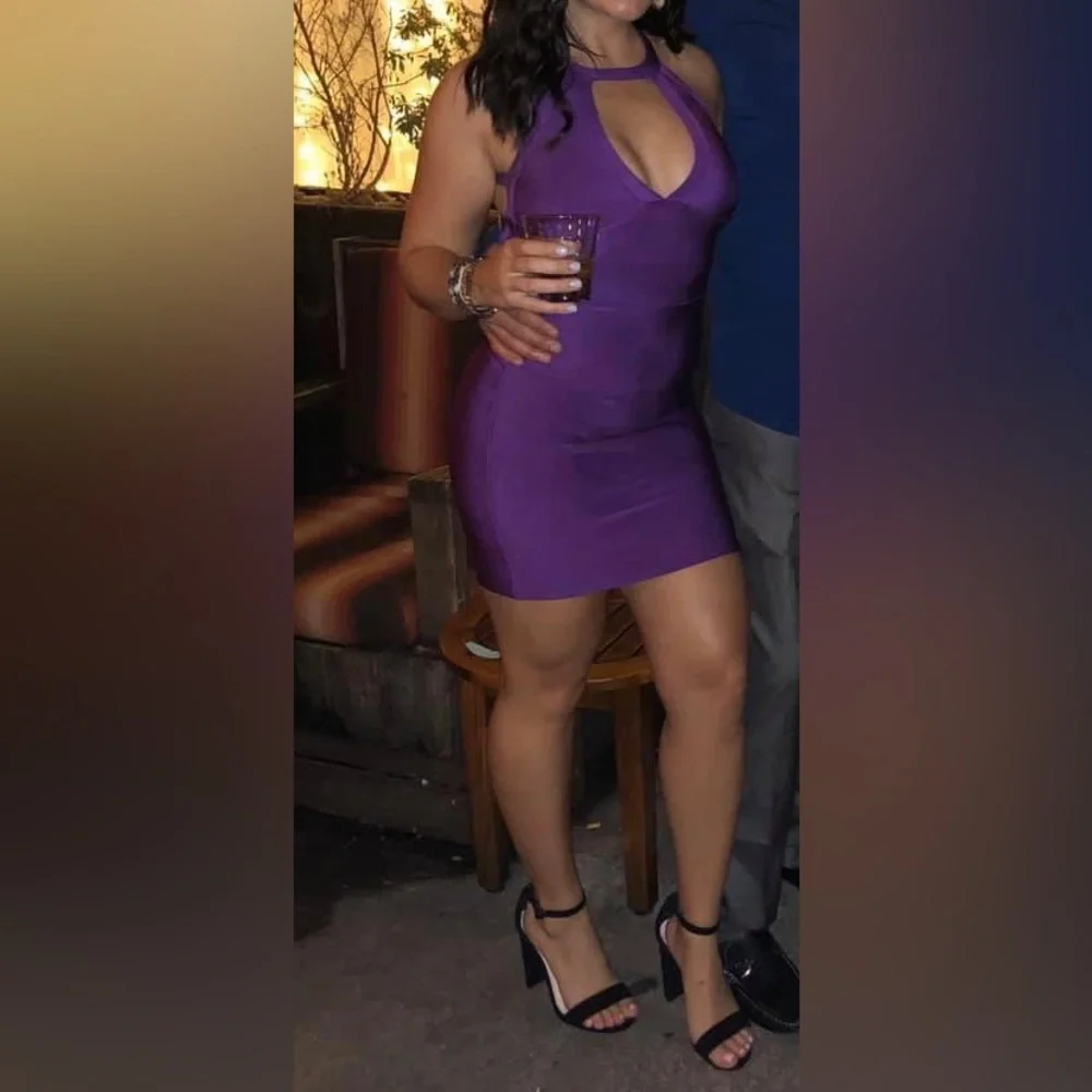 Purple Boutique cocktail mini dress - Picture 2 of 7